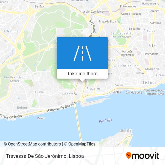 Travessa De São Jerónimo mapa