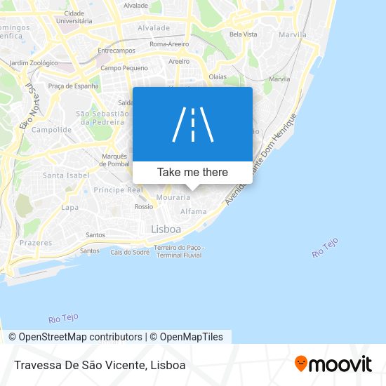 Travessa De São Vicente mapa