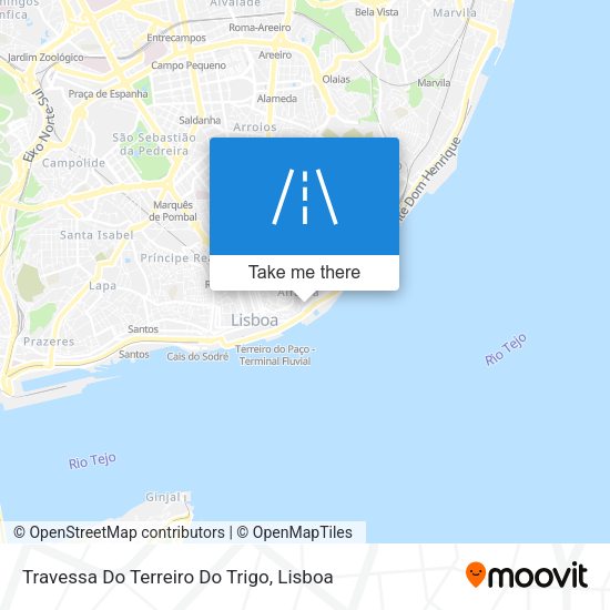 Travessa Do Terreiro Do Trigo mapa
