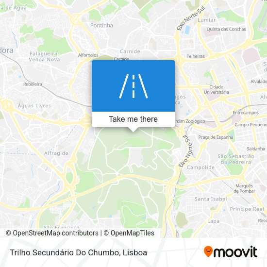 Trilho Secundário Do Chumbo mapa