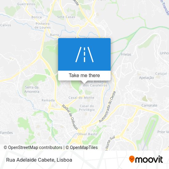Rua Adelaide Cabete mapa