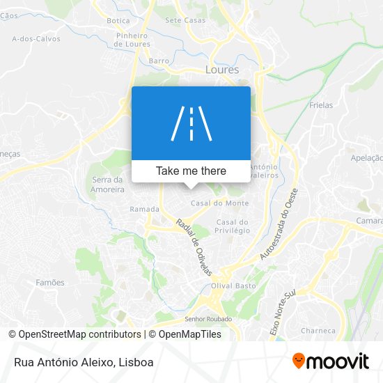Rua António Aleixo mapa
