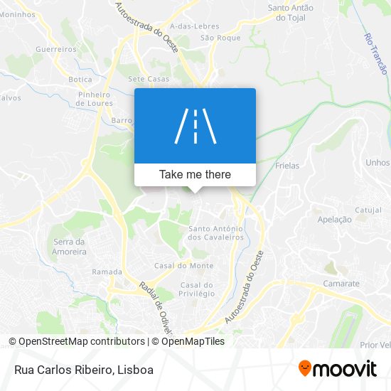 Rua Carlos Ribeiro mapa