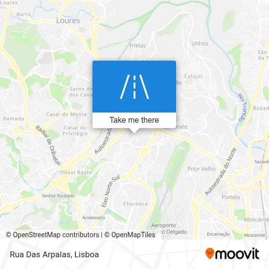 Rua Das Arpalas map