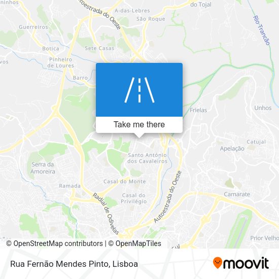 Rua Fernão Mendes Pinto mapa