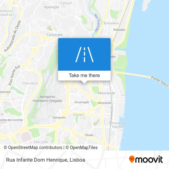 Rua Infante Dom Henrique map