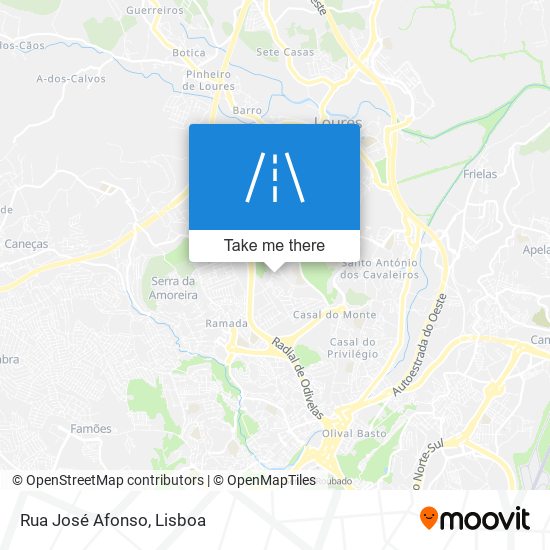 Rua José Afonso mapa