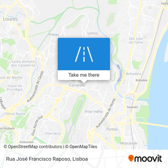 Rua José Francisco Raposo mapa