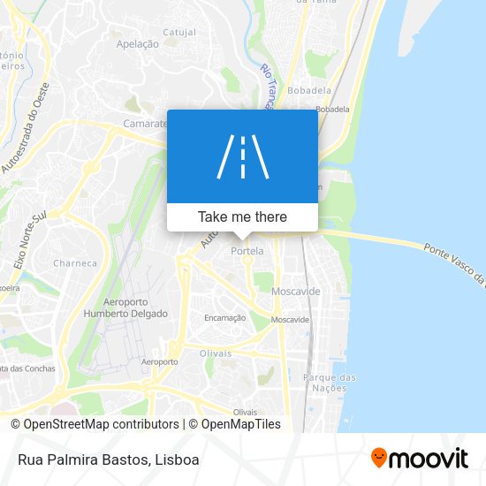 Rua Palmira Bastos mapa