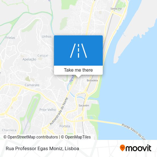 Rua Professor Egas Moniz mapa