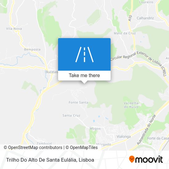 Trilho Do Alto De Santa Eulália map
