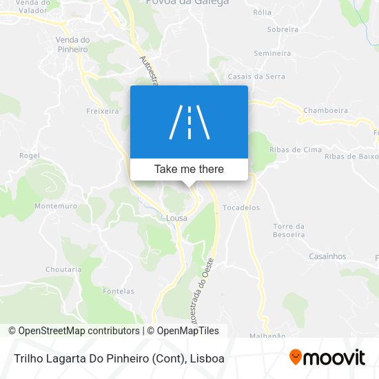 Trilho Lagarta Do Pinheiro (Cont) mapa
