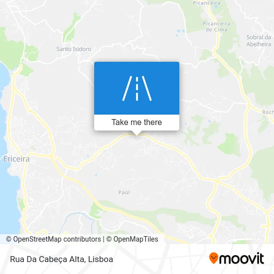 Rua Da Cabeça Alta map
