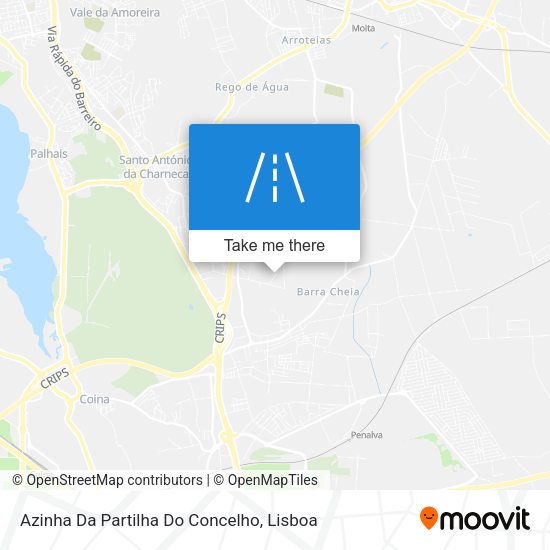 Azinha Da Partilha Do Concelho map