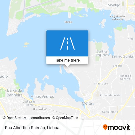 Rua Albertina Raimão mapa