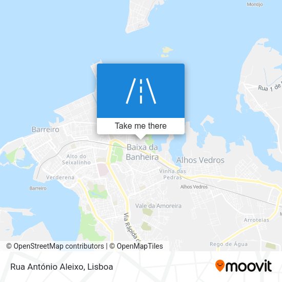 Rua António Aleixo mapa