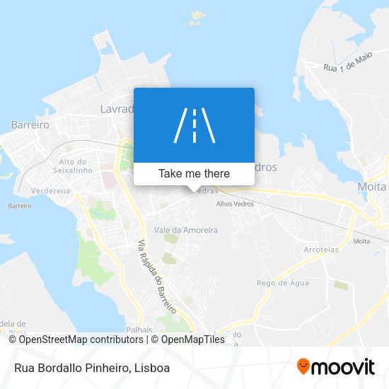 Rua Bordallo Pinheiro mapa