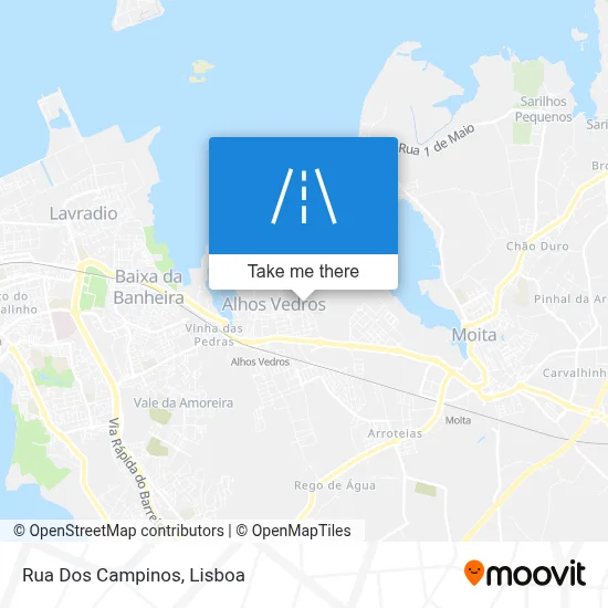 Rua Dos Campinos map