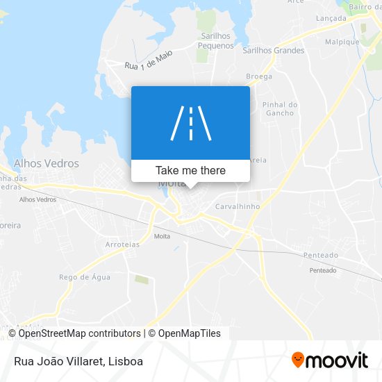Rua João Villaret mapa