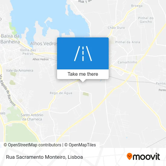 Rua Sacramento Monteiro map