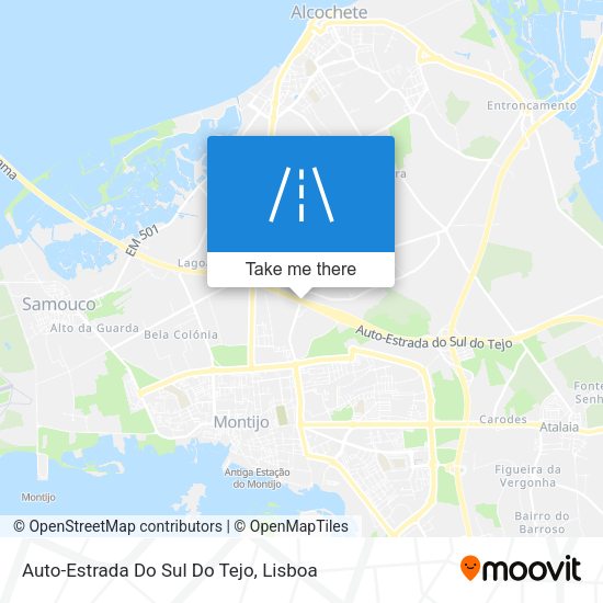 Auto-Estrada Do Sul Do Tejo map