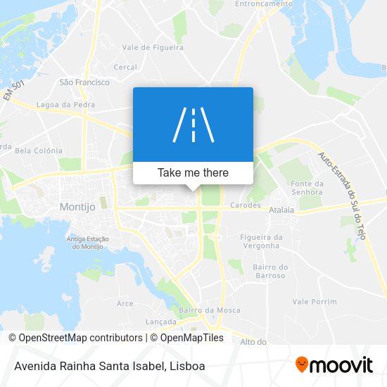 Avenida Rainha Santa Isabel map