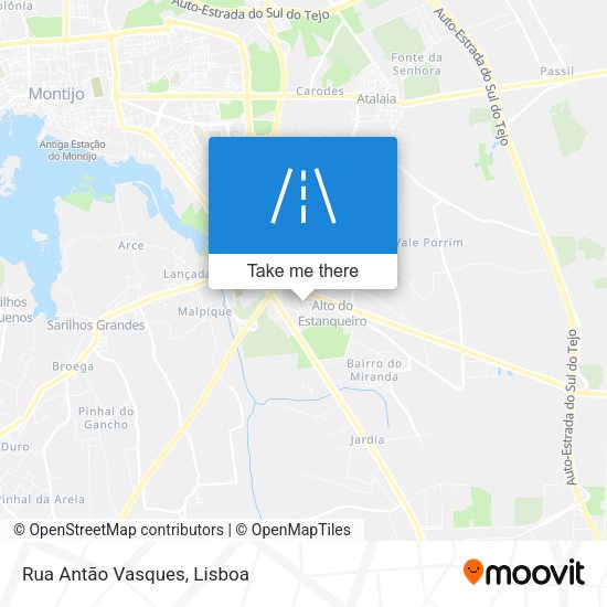 Rua Antão Vasques mapa