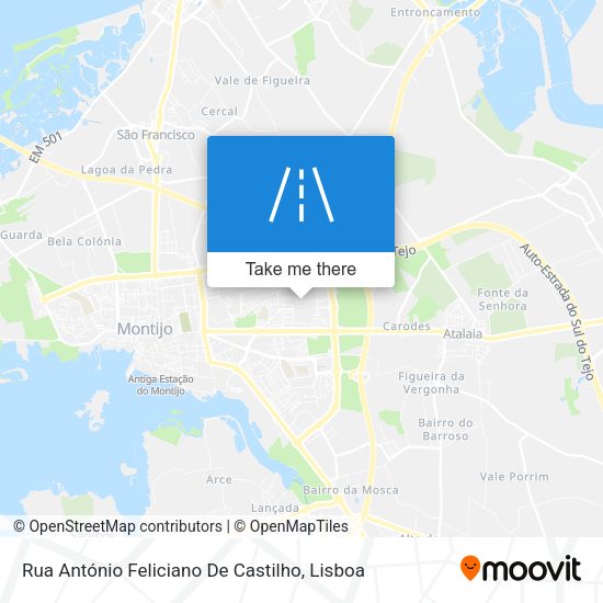 Rua António Feliciano De Castilho mapa