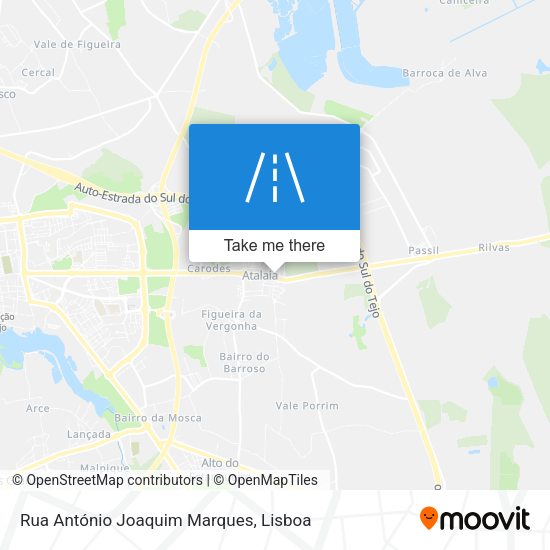 Rua António Joaquim Marques mapa
