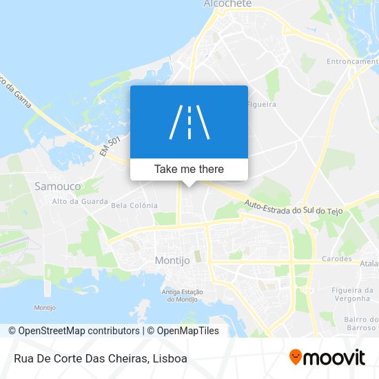Rua De Corte Das Cheiras mapa