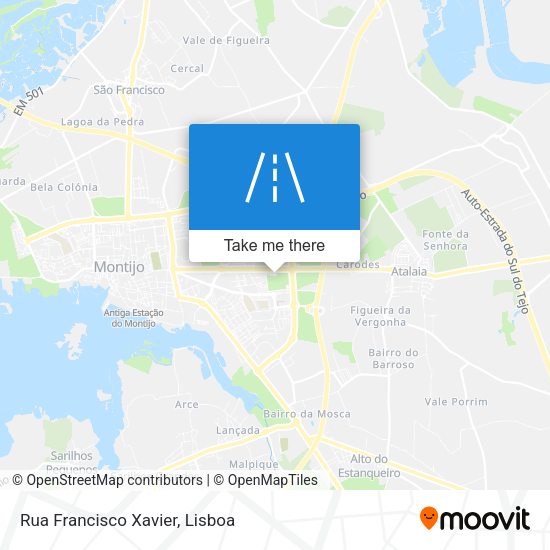 Rua Francisco Xavier mapa