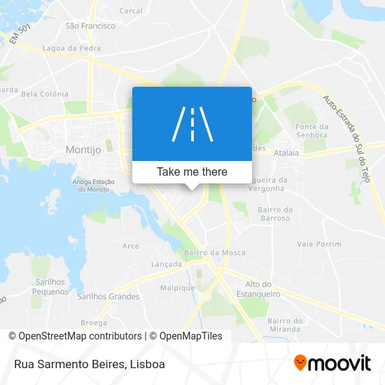 Rua Sarmento Beires map