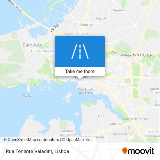 Rua Tenente Valadim mapa