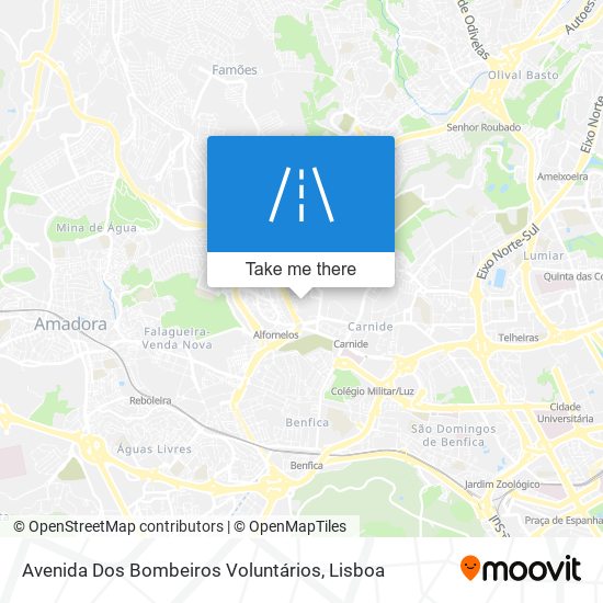 Avenida Dos Bombeiros Voluntários mapa