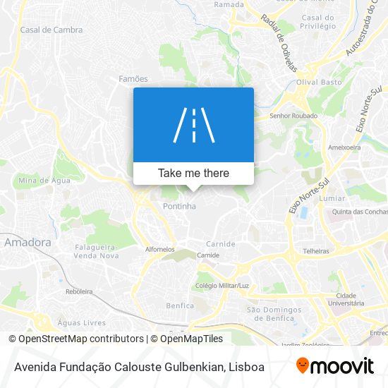 Avenida Fundação Calouste Gulbenkian map