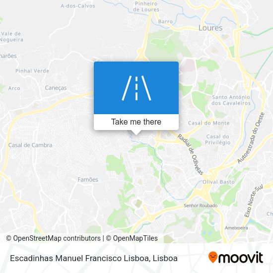 Escadinhas Manuel Francisco Lisboa mapa