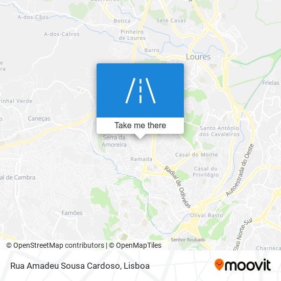 Rua Amadeu Sousa Cardoso map