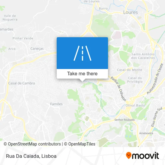 Rua Da Caiada map