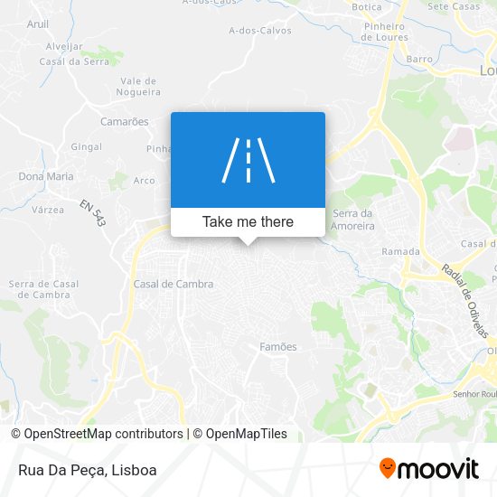 Rua Da Peça mapa