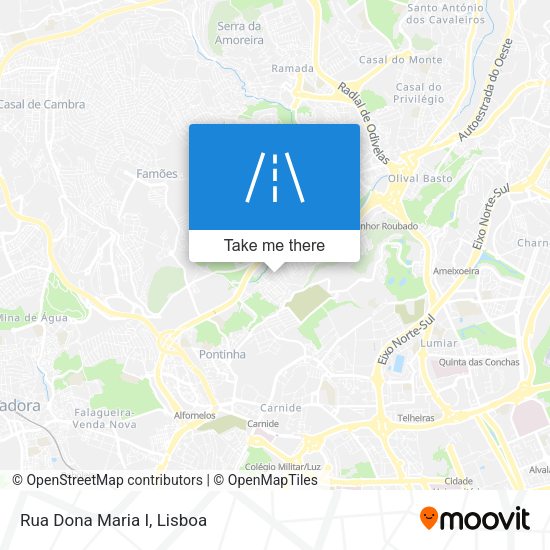 Rua Dona Maria I mapa