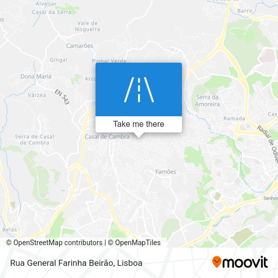 Rua General Farinha Beirão mapa