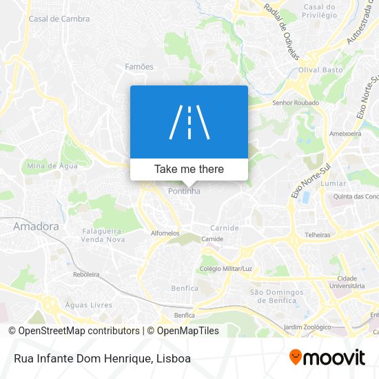 Rua Infante Dom Henrique map