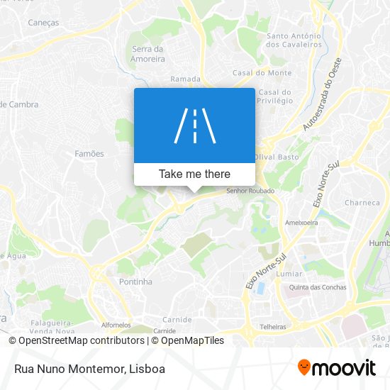 Rua Nuno Montemor mapa