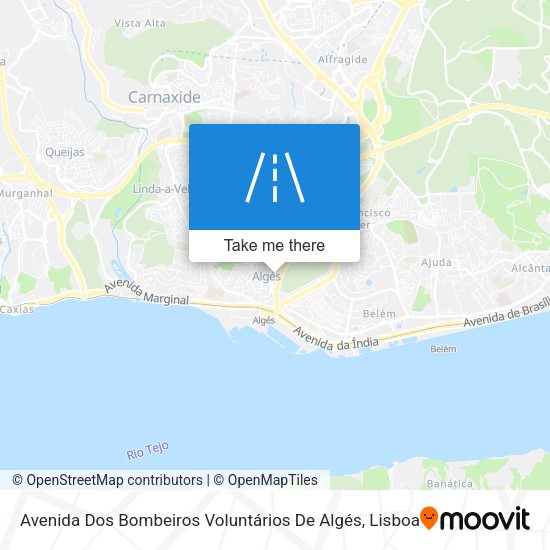 Avenida Dos Bombeiros Voluntários De Algés map