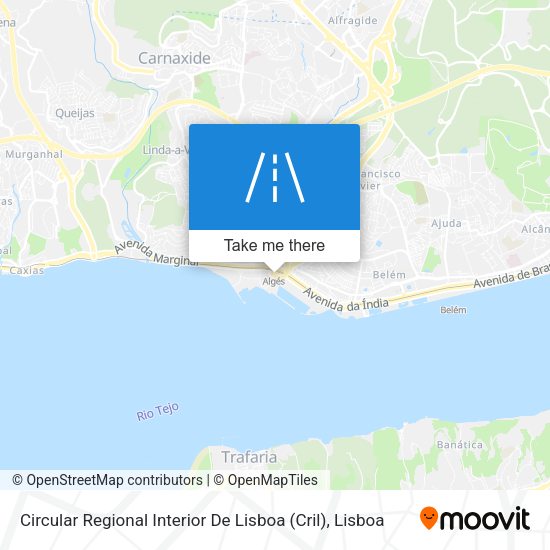 Circular Regional Interior De Lisboa (Cril) mapa