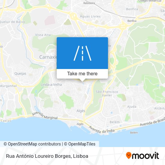 Rua António Loureiro Borges mapa