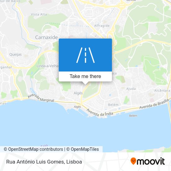 Rua António Luis Gomes mapa
