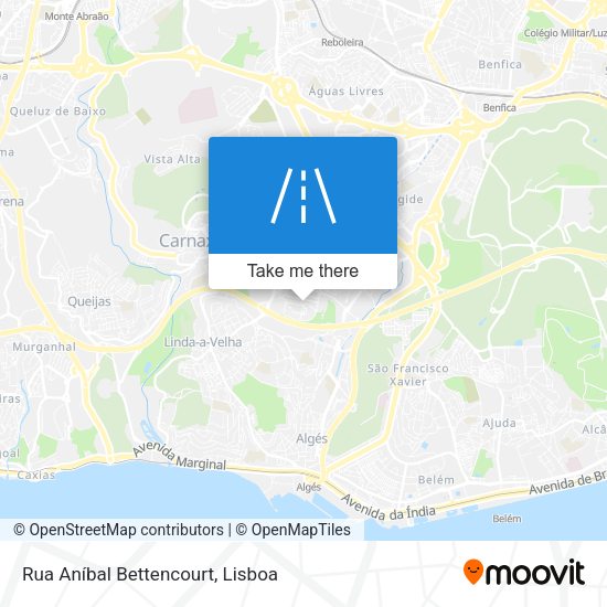 Rua Aníbal Bettencourt mapa