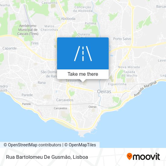 Rua Bartolomeu De Gusmão mapa