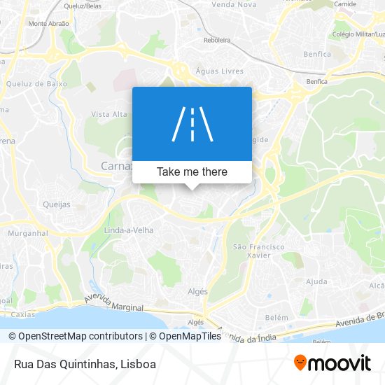 Rua Das Quintinhas mapa